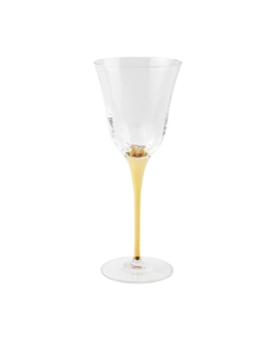 Shop Vietri Optical Gold Stem Water Glass