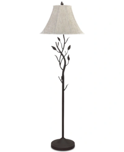 Shop Cal Lighting Hand Forged Iron Floor Lamp In Grey White