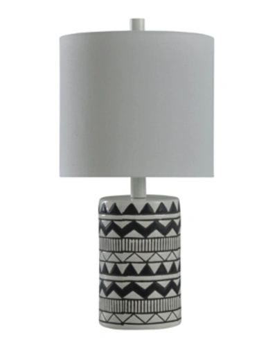 Shop Stylecraft Ceramic Metal Table Lamp In Black