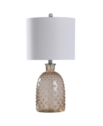 Shop Stylecraft Textured Glass Table Lamp In Gold
