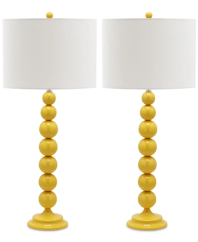 Shop Safavieh Set Of 2 Irene Table Lamps In Yellow
