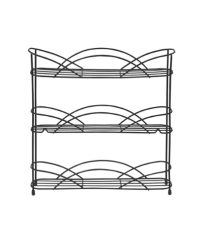 Spectrum Countertop Wall Mount 3-tier Spice Rack In Black