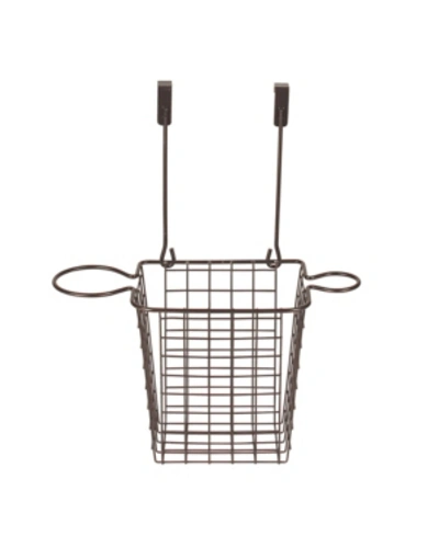 Shop Spectrum Grid Over The Cabinet Hair Dryer Holder Accessory Basket, Small In Bronze
