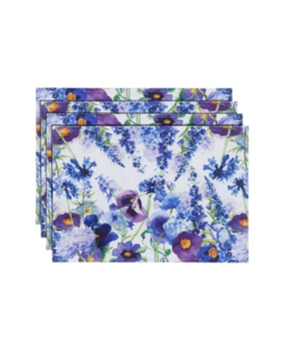 Laural Home Wild Garden 13x19 Placemat In Purple And Blue