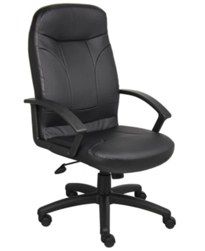 Boss Office Products High Back Leatherplus Chair In Black