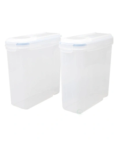 Shop Basicwise Vintiquewise Large Bpa-free Plastic Food Cereal Containers, Airtight Spout Lid, Set Of 2 In Natural