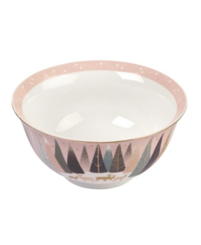 Shop Portmeirion Sara Miller Frosted Pines 6" Candy Bowl In Multi