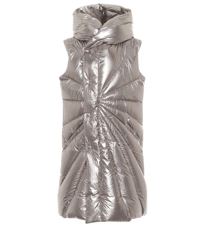 Shop Rick Owens X Moncler Porterville Down Vest In Silver