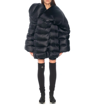 Shop Rick Owens X Moncler Hikoville Quilted Down Coat In Black