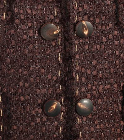 Shop Dolce & Gabbana Tweed Jacket In Brown