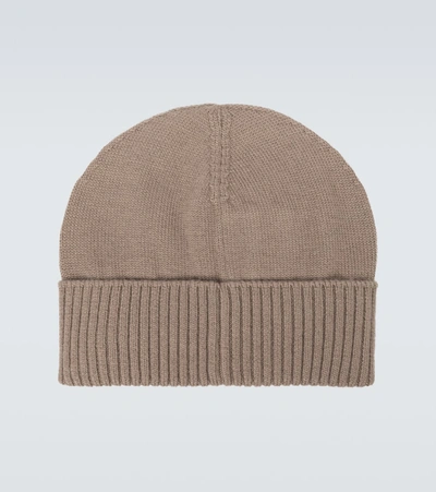 Shop Rick Owens Moncler +  Knitted Beanie Hat In Beige