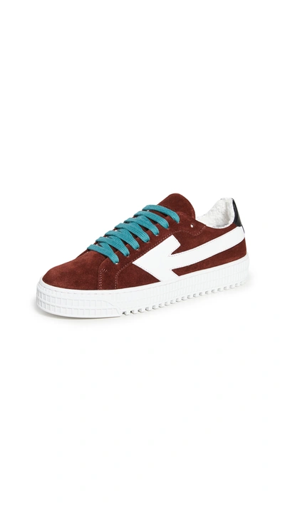 Shop Off-white Arrow Sneakers In Burgundy White