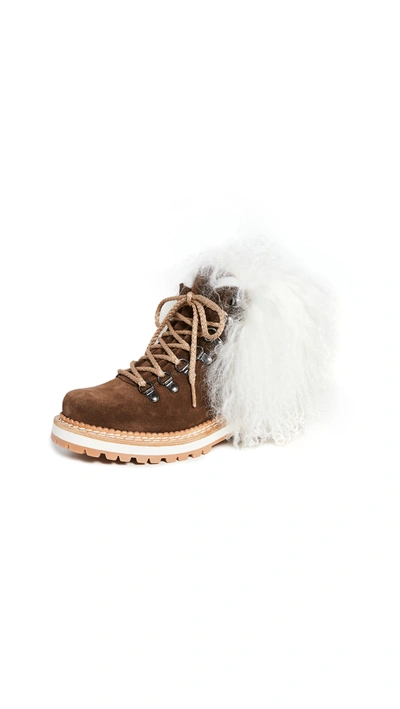 Shop Montelliana Clara Shearling Lined Boots In Partridge