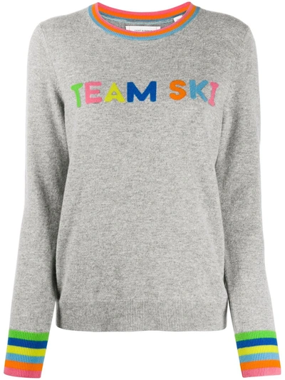 Shop Chinti & Parker 'team Ski' Slogan Jumper In Grey