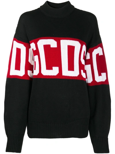 Shop Gcds Women's Black Wool Sweater
