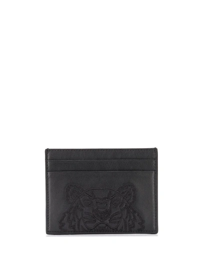 Shop Kenzo Men's Black Leather Card Holder