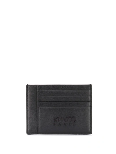 Shop Kenzo Men's Black Leather Card Holder