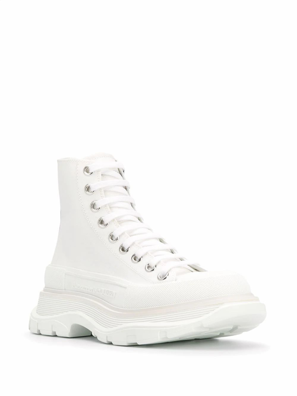 Alexander Mcqueen Tread Slick Chunky-sole High-top Canvas Trainers In ...