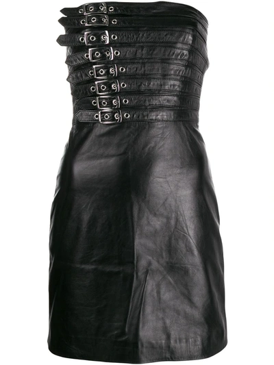 Shop Manokhi Women's Black Leather Dress