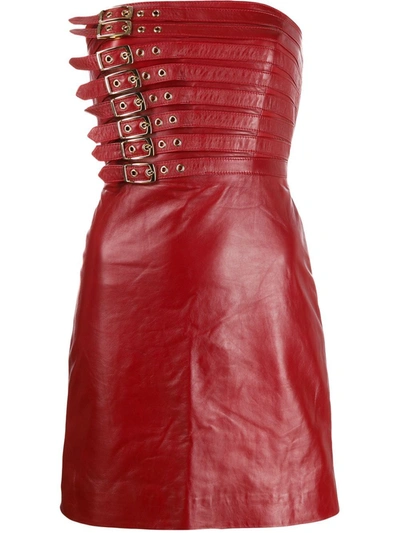 Shop Manokhi Women's Red Leather Dress