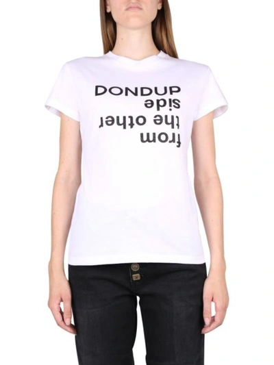 Shop Dondup Women's White Cotton T-shirt