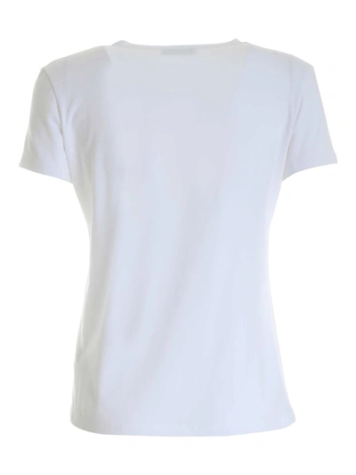 Shop Dondup Women's White Cotton T-shirt