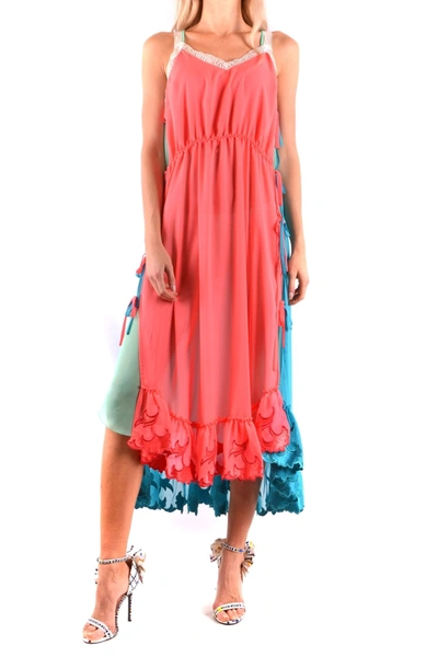 Shop Marco De Vincenzo Women's Pink Polyester Dress