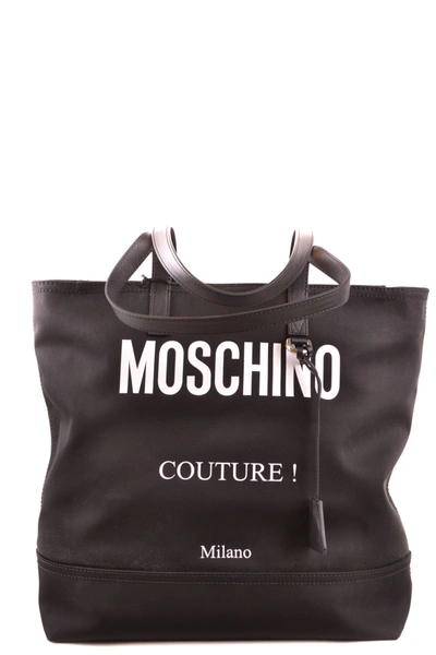 Shop Moschino Women's Black Fabric Tote