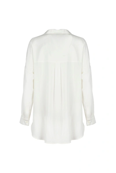 Shop Le Tricot Perugia Women's White Silk Blouse