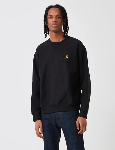 Shop Carhartt -wip American Script Sweatshirt In Black