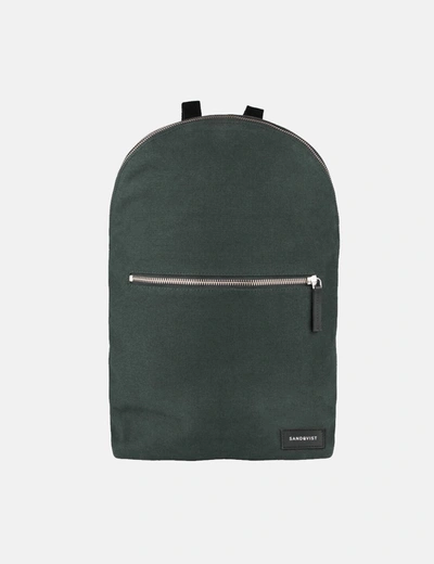 Shop Sandqvist Alfons Backpack (canvas) In Green