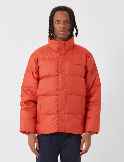 Shop Carhartt -wip Deming Jacket (down) In Orange