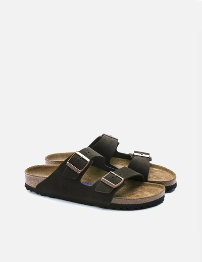 Shop Birkenstock Arizona Suede Leather Sandals (regular) In Brown