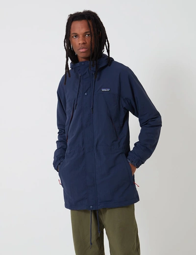 Shop Patagonia Recycled Nylon Parka Jacket In Navy Blue