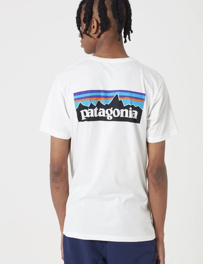 Shop Patagonia P-6 Logo Responsibili-tee T-shirt In White