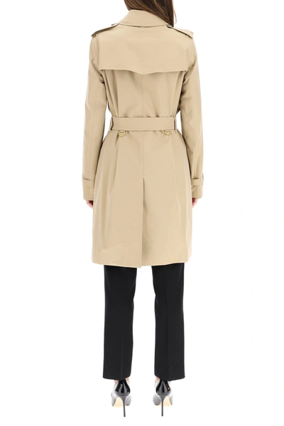 Shop Burberry Kensington Medium Raincoat In Honey