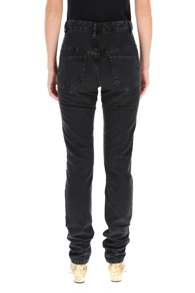 Shop Isabel Marant Nominic Slim Denim Jeans In Faded Black