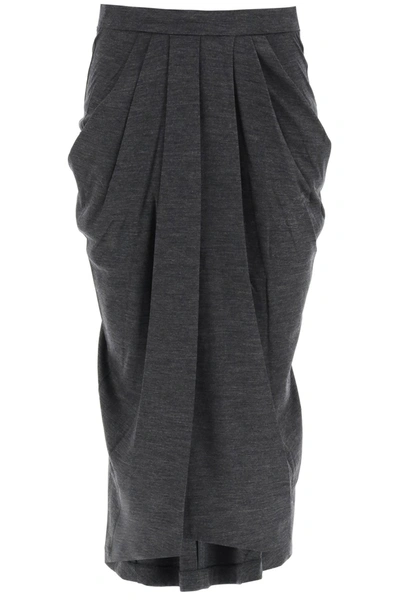 Shop Isabel Marant Ginkao Midi Skirt In Antracite