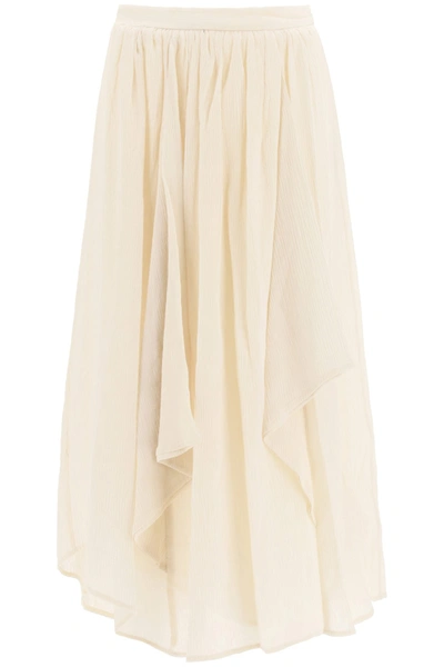 Shop Isabel Marant Darnae Midi Skirt In Ecru