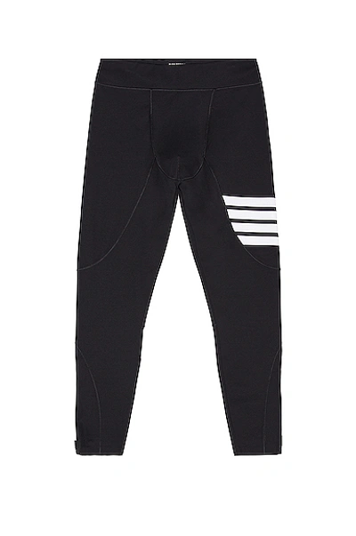 Shop Thom Browne 4 Bar Compression Tights In Charcoal