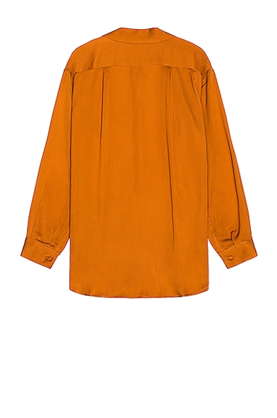 Shop Sasquatchfabrix Big Open Collar Shirt In Orange