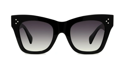 Shop Celine Cl4004in Wayfarer Polarized Sunglasses In Grey