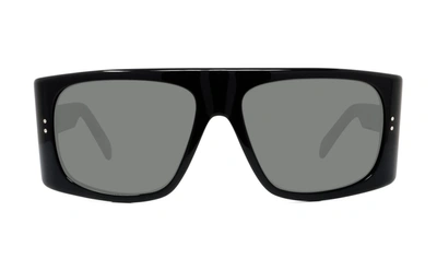 Shop Celine Cl40089i Shield Sunglasses In Black