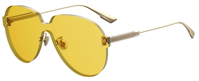 Shop Dior Colorquake3 Aviator Sunglasses In Yellow