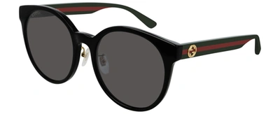 Shop Gucci Gg0416sk 002 Round Sunglasses In Grey
