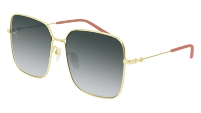 Shop Gucci Gg0443s W Oversized Square Sunglasses In Violet