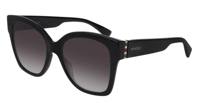 Shop Gucci Gg0459s 001 Butterfly Sunglasses In Grey
