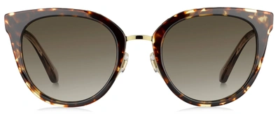 Shop Kate Spade Jazzlyn Cat-eye Sunglasses In Brown