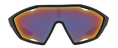 Shop Prada 10us Shield Sunglasses In Blue