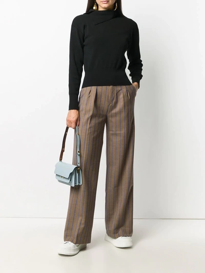 Kenzo Split Neck Top In Black